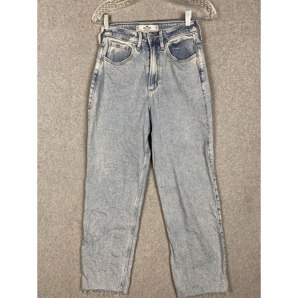 Hollister Curvy High Rise Mom Jean Vintage Straight Blue Jeans Womens 3R 26/27